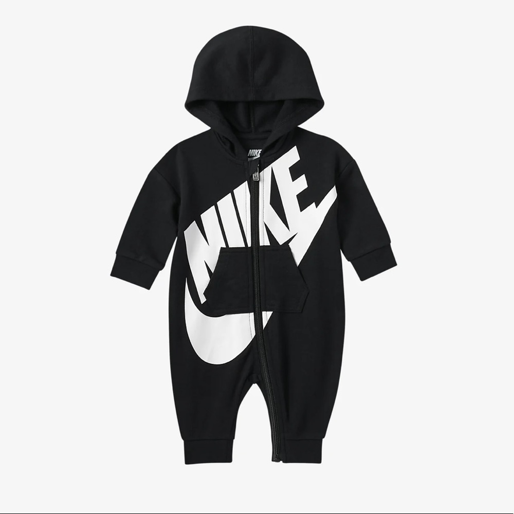 Nike Baby Hooded zip up Coverall Jumpsuit Onesie Unisex 9 Months